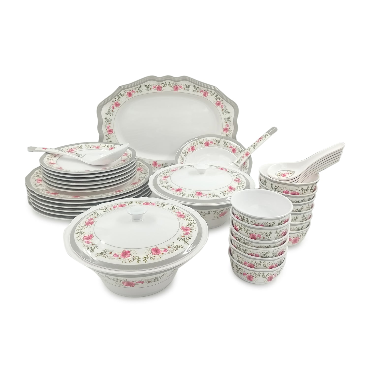 Scalloped Floral Dinnerware