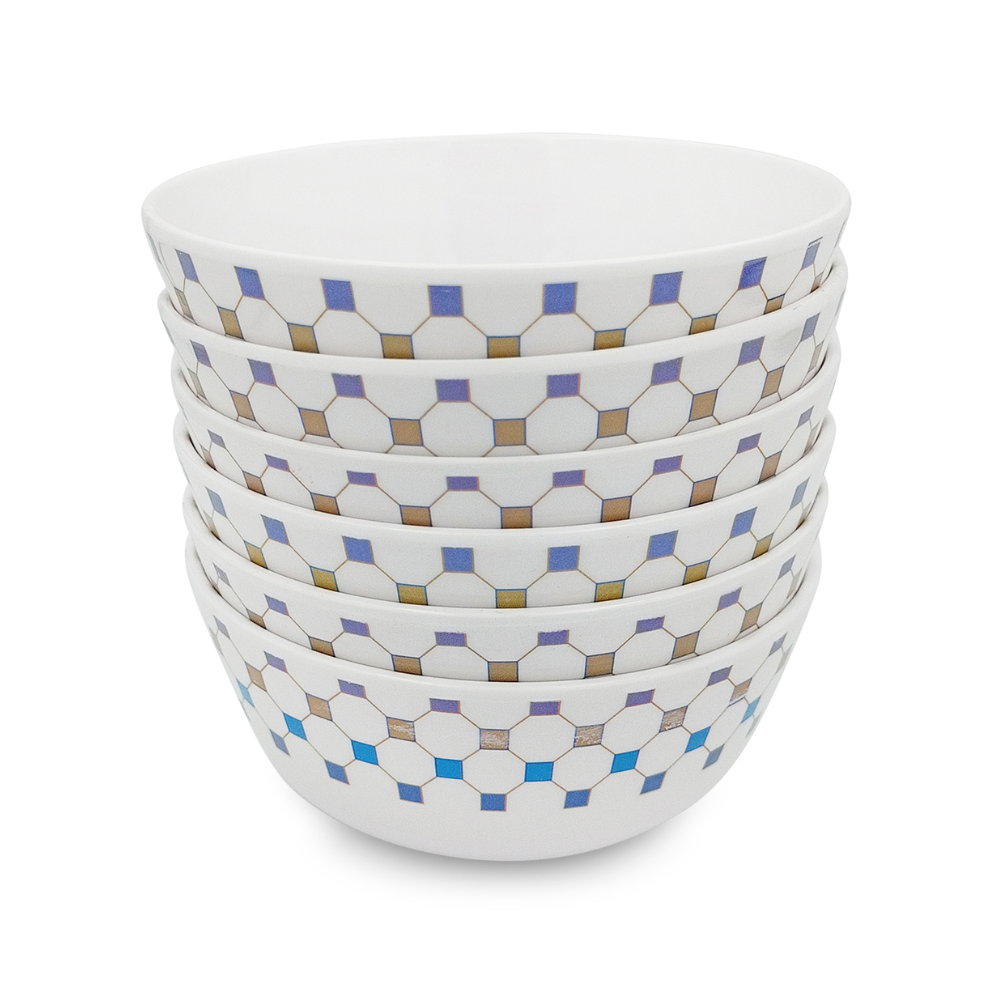 Geometric pattern bowl set