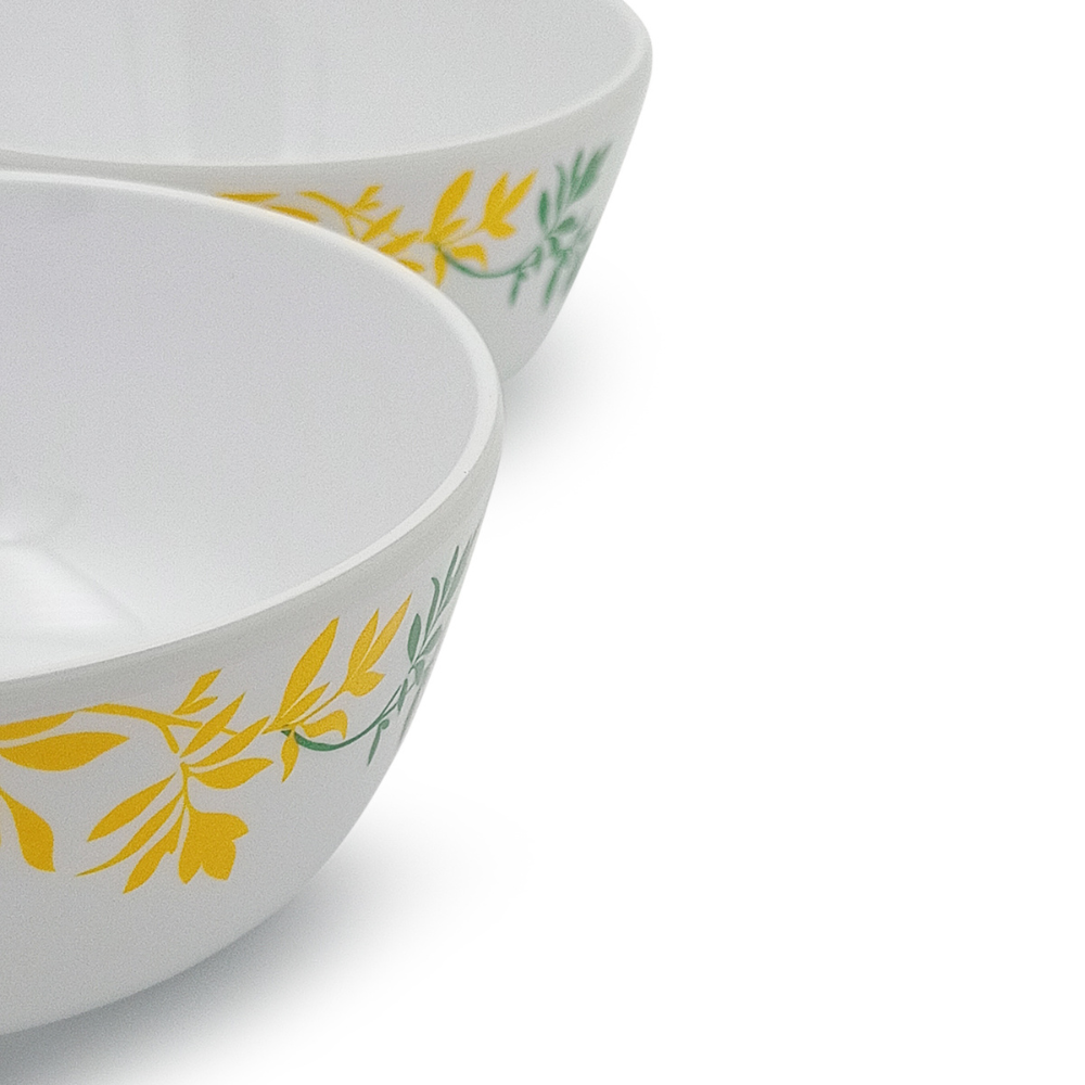 Leaf-motif nesting bowl set