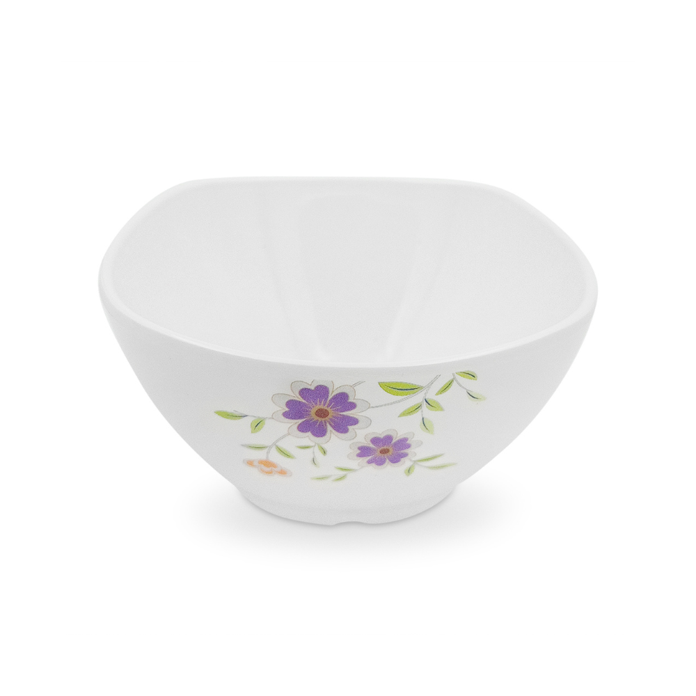 Floral square – rimmed bowl set
