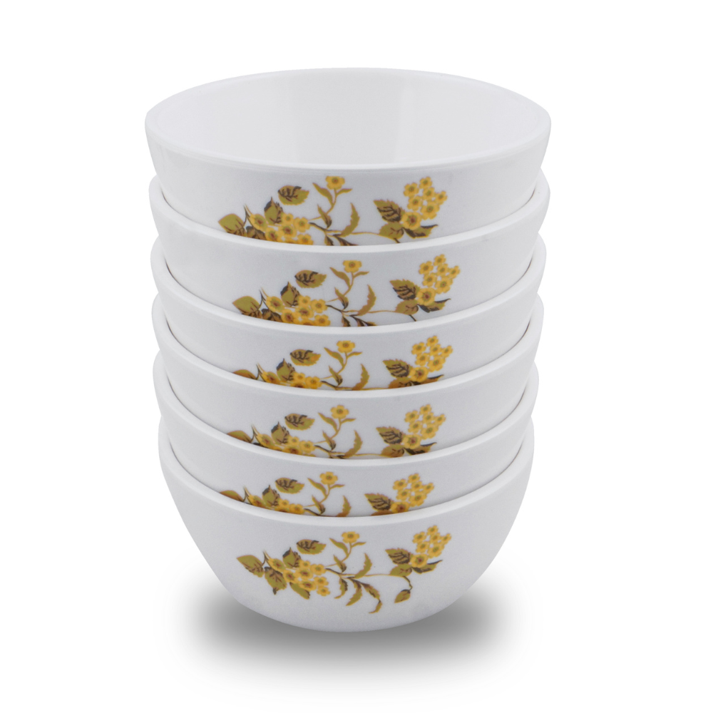 Stackable floral bowls