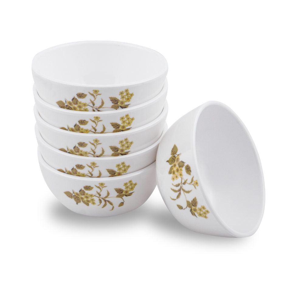 Floral shallow bowl set