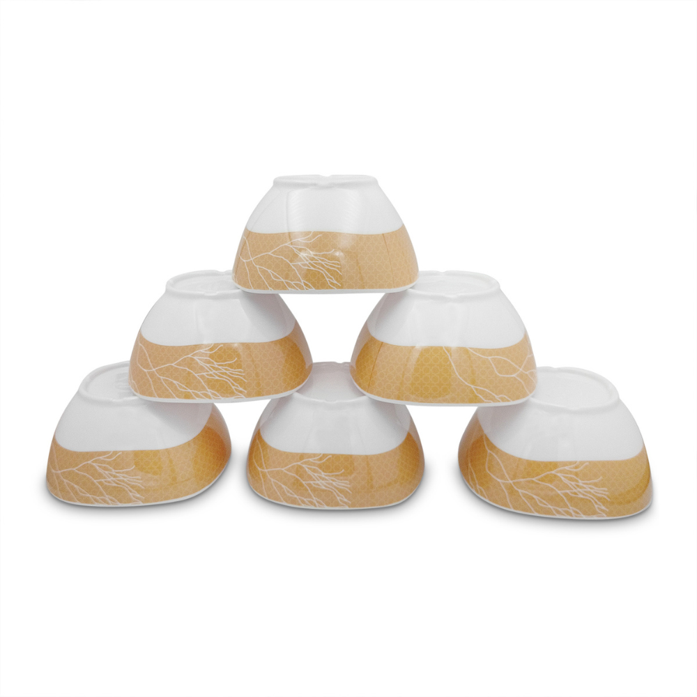 Nestable Branch-Patterned Bowl Set
