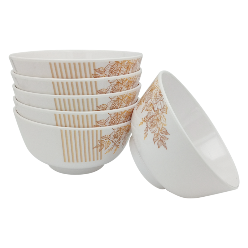 Floral-patterned nesting bowl set