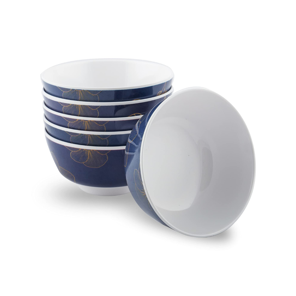 Flared bowls with gold accents