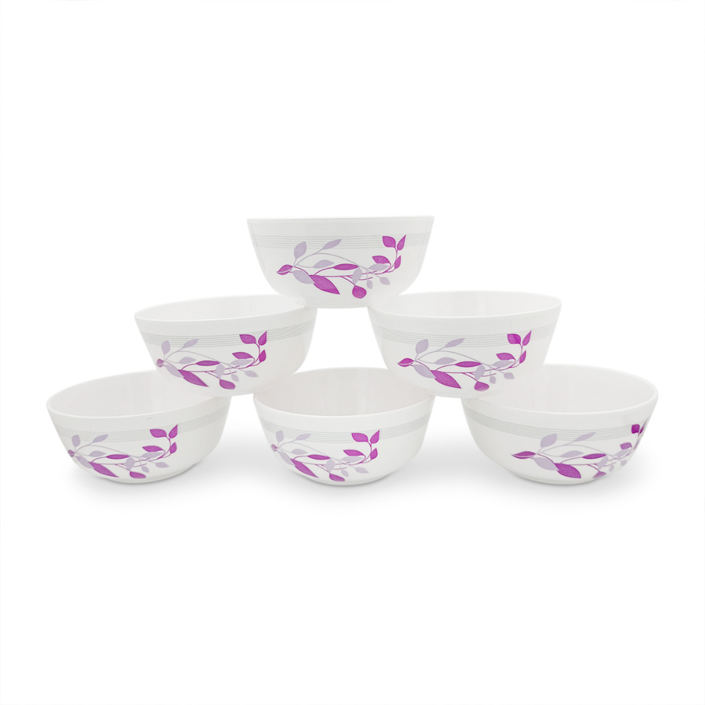 Leaf-patterned nesting bowl set
