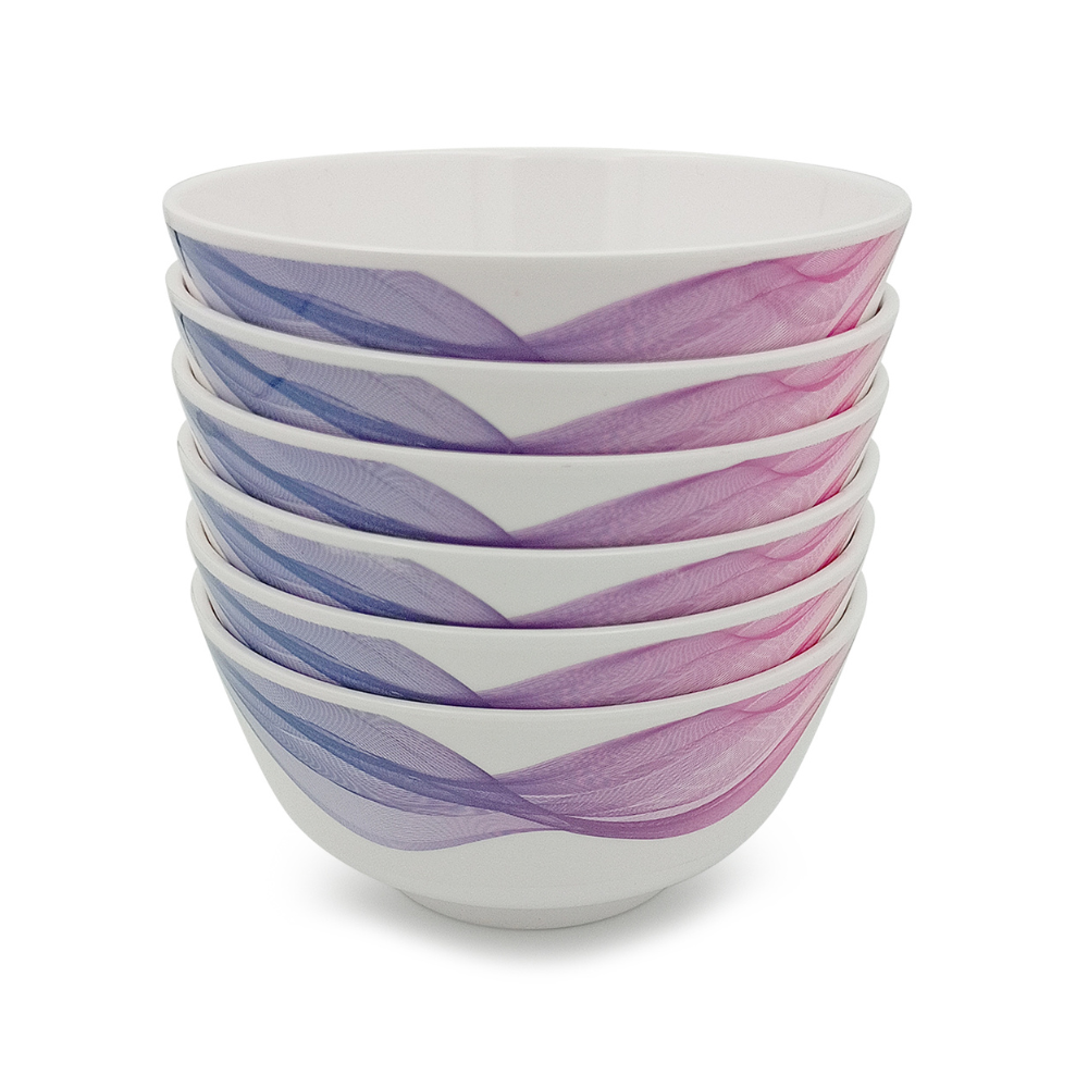Wave-patterned bowl set