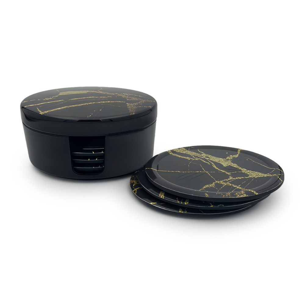 Coaster Set with Storage Container