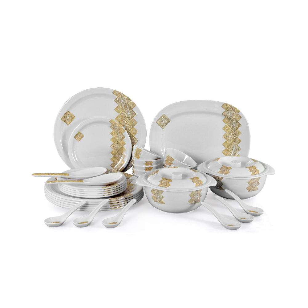 Gold – patterned dining set