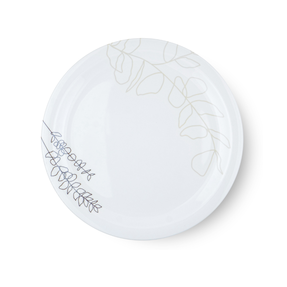 Stackable botanical circular plates