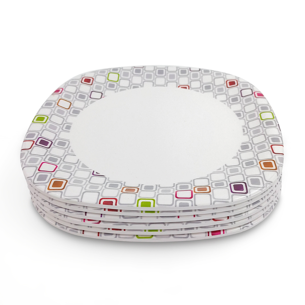 Square Geometric Plate Set