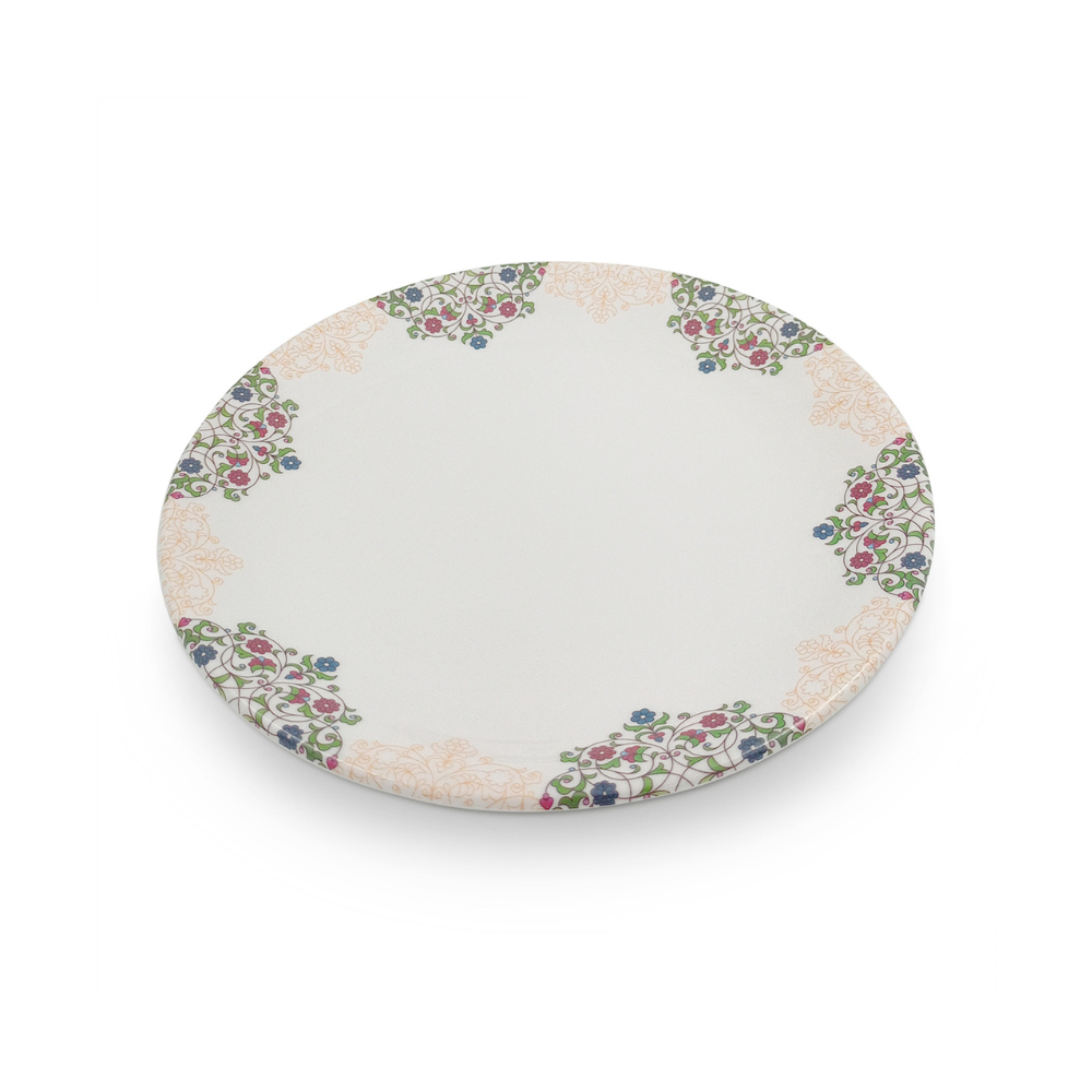 Floral Scroll Plate Set