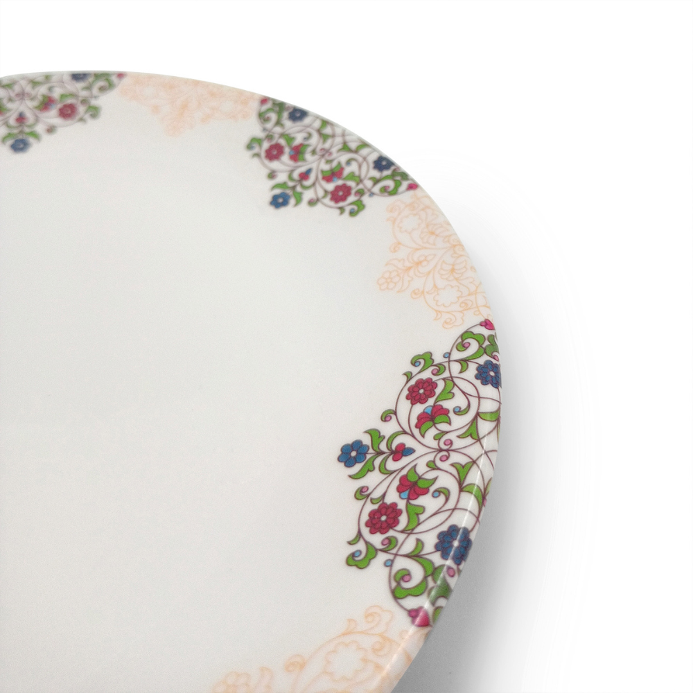 Floral Scroll Plate Set