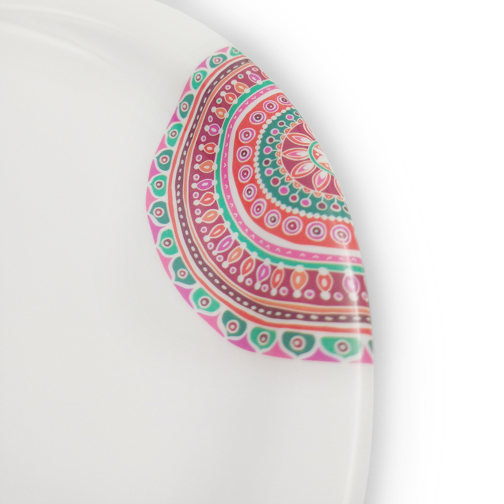 Mandala Decorated Plate Set
