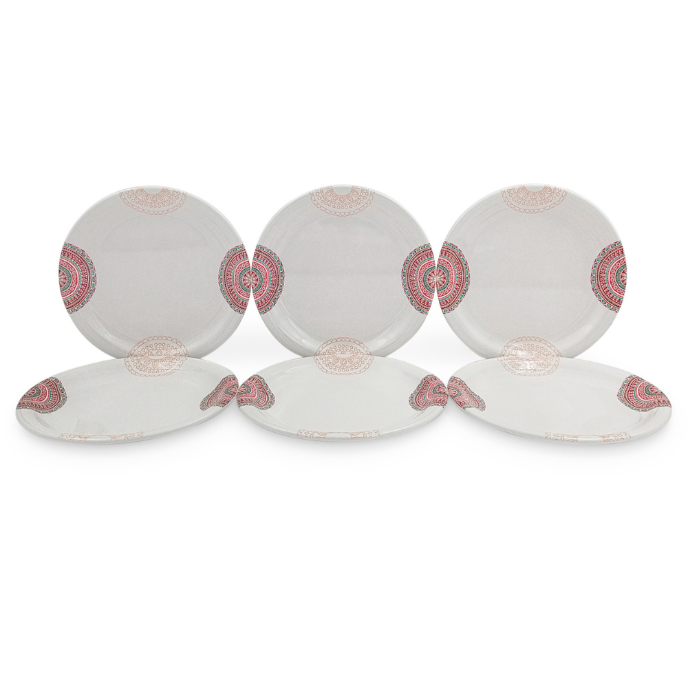 Mandala Decorated Plate Set