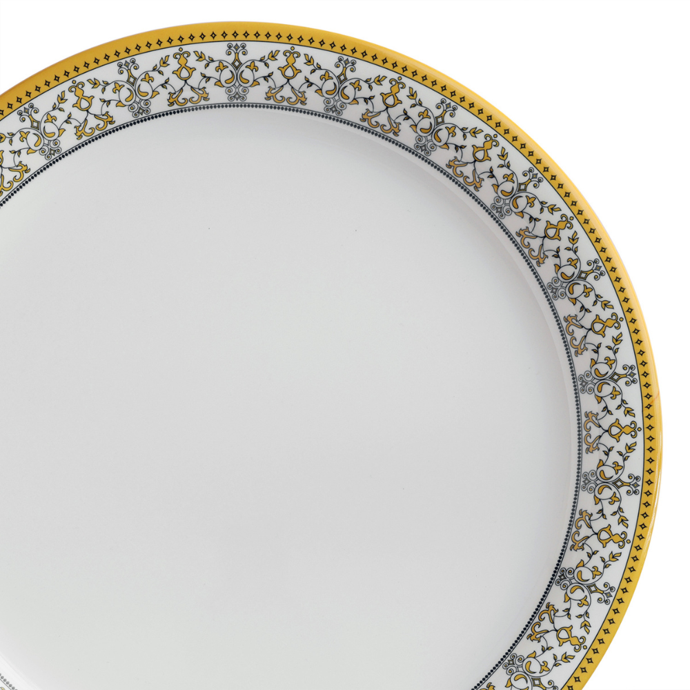 Decorative round dinner plates