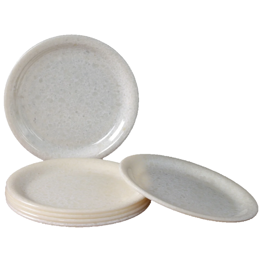 Round serving plate set