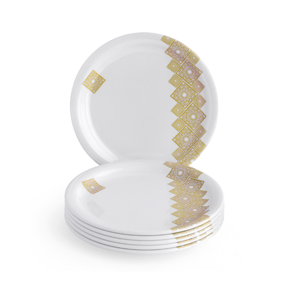 Gold geometric plate set