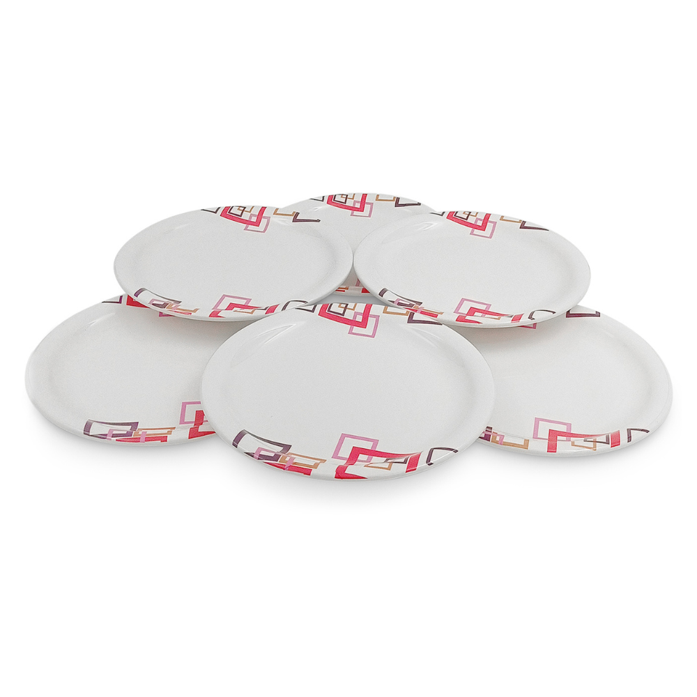 Round Plates with Geometric Rim Set