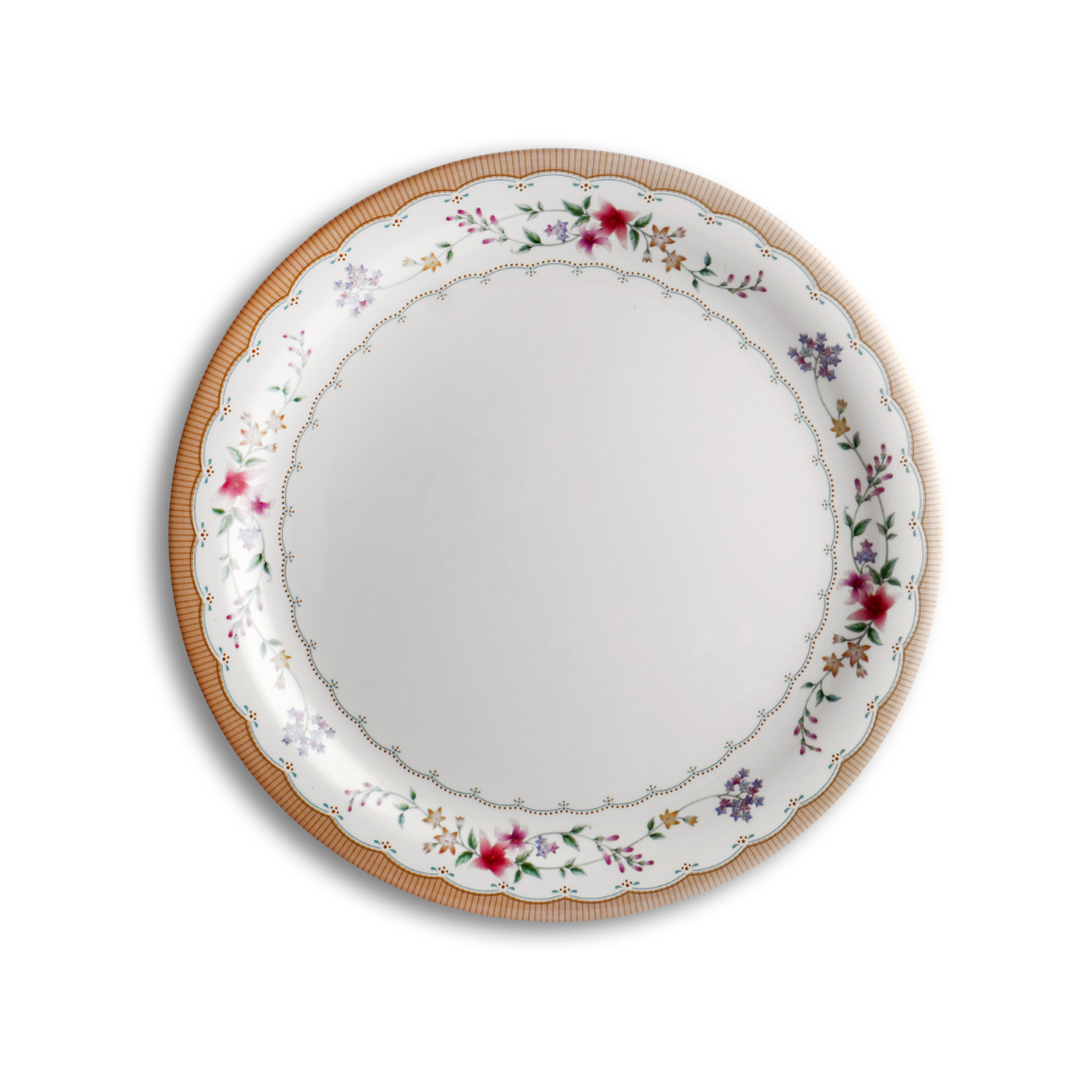 Floral Scalloped Plate Set