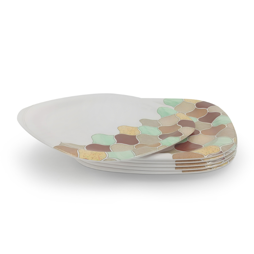 Asymmetrical Pattern Plate Set