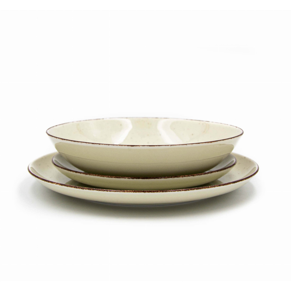 Speckled Rim Dinner Dishes